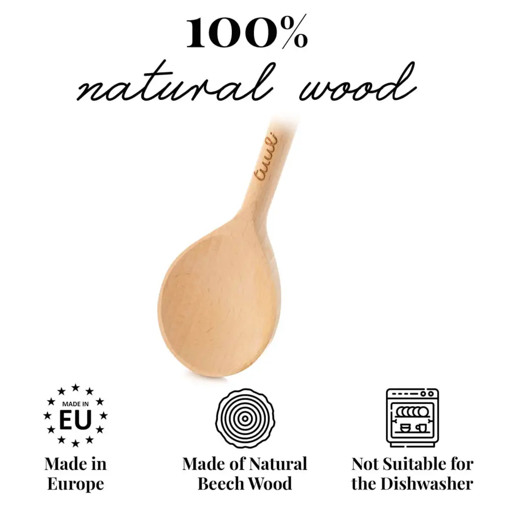 Personalized 50 cm Wooden Cooking Spoon with Custom Engraving - Image 2