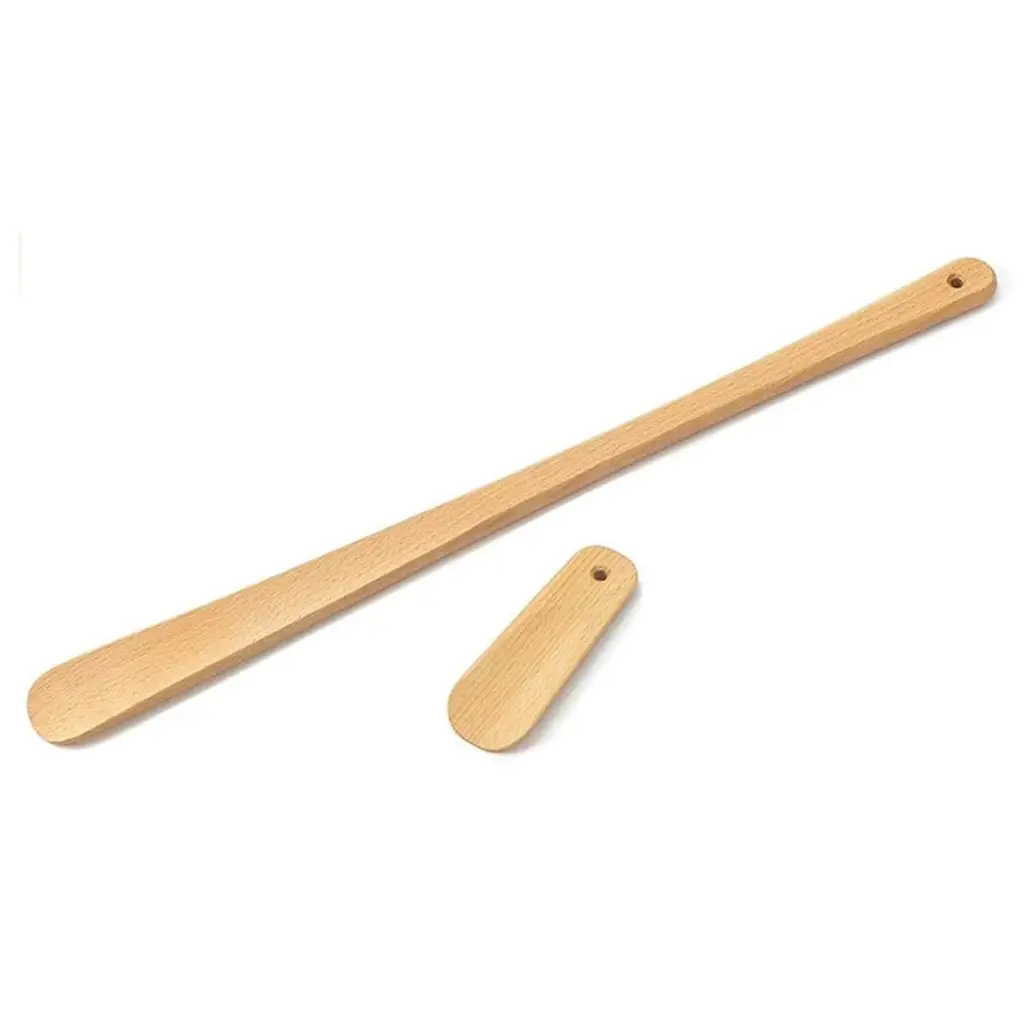Handcrafted Wooden Shoehorn Spoon Set - Oiled Finish - Image 3